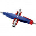 KNIPEX pin switch cabinet key 00 11 07, socket wrench (blue/red, length 145 mm)