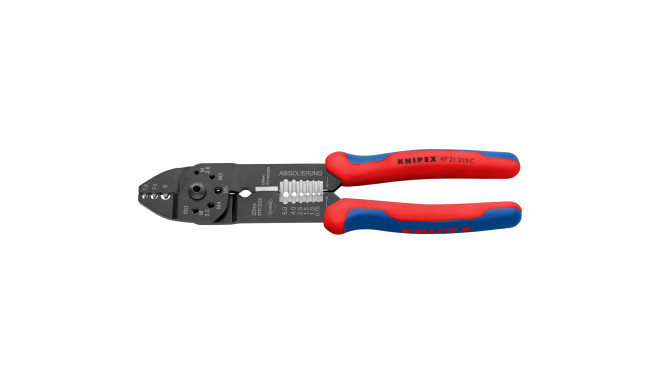 KNIPEX crimping pliers 97 21 215 C (red/blue, stripping, crimping 0.5 - 6.0mm2)