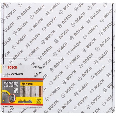 Bosch diamond cutting disc Standard for Universal, 230mm (10 pieces, bore 22.23mm)