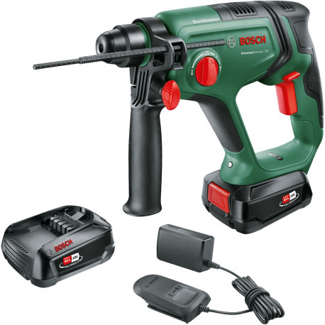 Bosch cordless hammer drill UniversalHammer 18V (green/black, 2x Li-ion battery 2.5Ah, case, POWER F