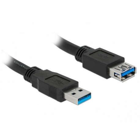 USB 3.2 Gen 1 Verlängerungskabel, USB-A Stecker > USB-A Buchse (schwarz, 5 Meter, SuperSpeed)