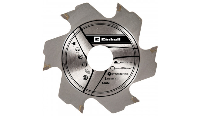 Einhell circular saw blade - cutter blade 100 x 22 x 3.8mm, 6Z (for biscuit jointer)