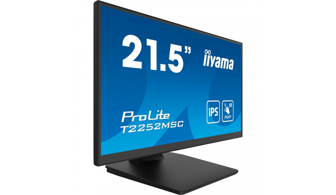 iiyama ProLite T2252MSC-B2, LED monitor - 21.5 - black (matt), touch, FHD, HDMI