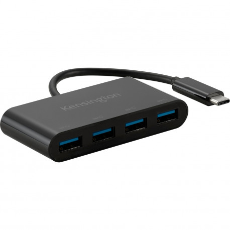CH1200 4-pordiline USB-C jaotur, must