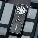 Keychron Graphics Card RTX3080 Aluminum Alloy Artisan Keycap (black/silver)