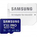 SAMSUNG PRO Plus 128 GB SDXC (2023), memory card (UHS-I U3, Class 10, V30, incl. USB adapter)