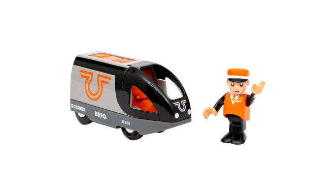 BRIO World orange-black passenger train, toy vehicle