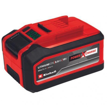 Einhell battery Power-X-Change Plus Multi-Ah 18V 5.0 - 8.0Ah (red/black, Multi-Ah technology)
