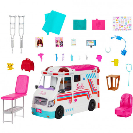 Mattel Barbie 2-in-1 Ambulance Playset, Toy Vehicle