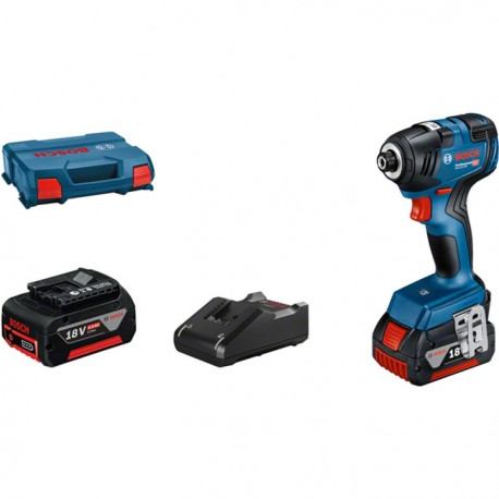 akulöökkruvikeeraja GDR 18V-200 Professional 18V, 2× Li-ioonaku 4,0Ah, L-Case, sinine/must