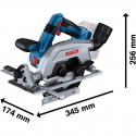 Bosch cordless circular saw GKS 18V-57-2 Professional solo (blue/black, without battery and charger)