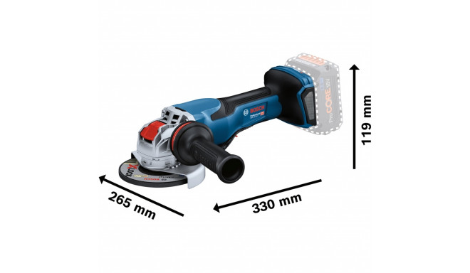 Bosch X-LOCK cordless angle grinder BITURBO GWX 18V-15 P Professional solo, 125mm (blue/black, witho