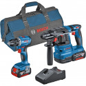 Bosch combination set cordless drill/screwdriver GSR 18V-45 + cordless hammer drill GBH 18V-22 (blue