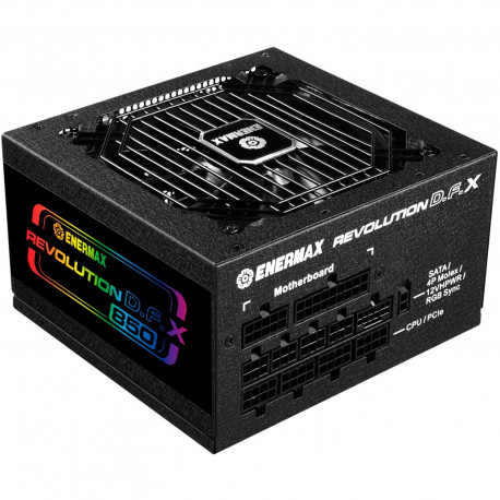 Enermax REVOLUTION DFX 850W, PC power supply (black, 2x 12VHPWR, 4x PCIe, cable management, 850 watt