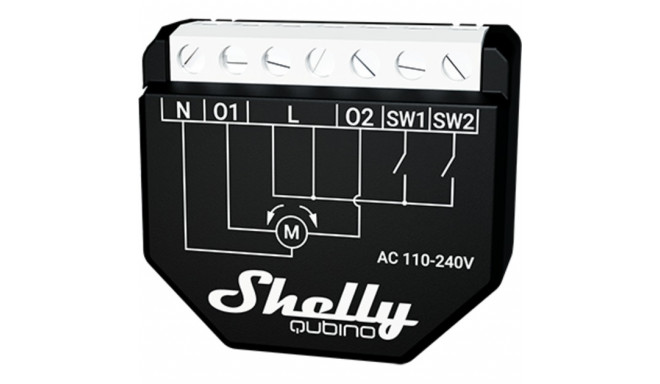 Shelly Qubino Wave Shutter, relay (black/white, 2 channels)