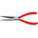 KNIPEX needle nose pliers with cutting edge 26 11 200, stork beak pliers, gripping pliers (red/blue,