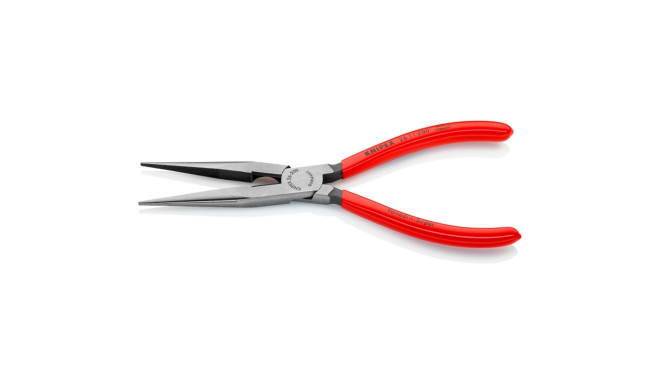 KNIPEX needle nose pliers with cutting edge 26 11 200, stork beak pliers, gripping pliers (red/blue,
