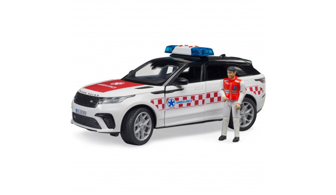 BRUDER Range Rover Velar emergency medical vehicle with driver, model vehicle (including light + sou