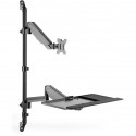 Digitus Flexible standing/sitting workstation, monitor holder (black)