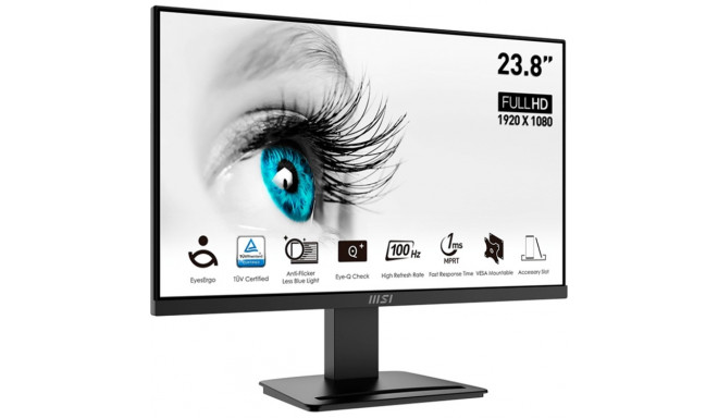 MSI PRO MP2412DE, LED monitor - 24 -  black, FullHD, AMD Free-Sync, HDMI, 100Hz panel