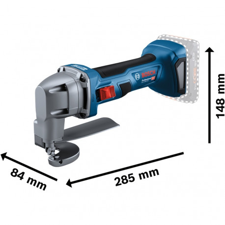 Akku-Blechschere GSC 18V-16 E Professional solo, 18Volt (blau/schwarz, ohne Akku und Ladegerät)