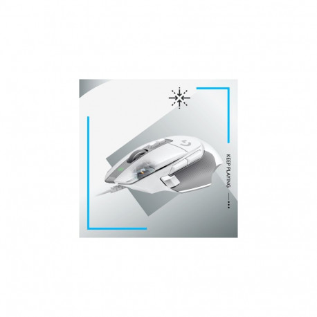 Logitech G G502 X Wired Gaming Mouse, USB Type-A, White