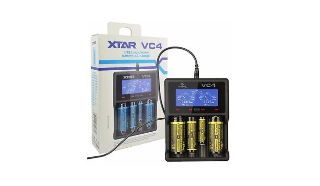 Li-Ion/NiMH/NiCd USB battery charger, Xtar VC4