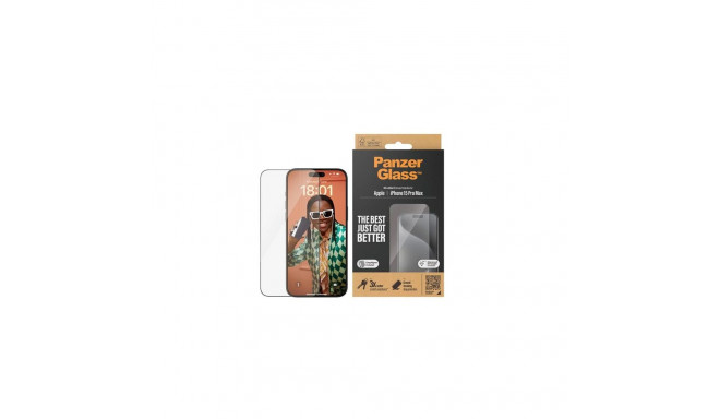 PanzerGlass™ Screen Protector iPhone 15 Pro Max | Ultra-Wide Fit w. EasyAligner