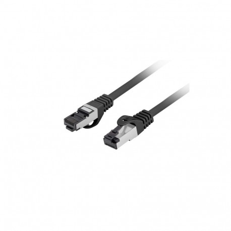PATCHCORD CAT.8.1 S/FTP LSZH CU 0.5M BLACK FLUKE PASSED LANBERG