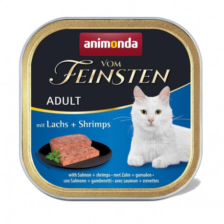 ANIMONDA Vom Feinsten Adult lõhe krevettidega märg kassitoit 100g