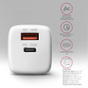 AXAGON ACU-PQ20W PD&QC wall charger 20W white