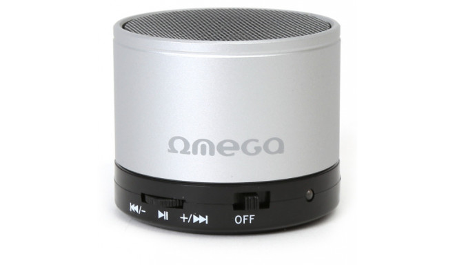 Omega juhtmevaba kõlar Bluetooth V3.0 Alu 3in1 OG47S, hõbedane (42647) (avatud pakend)