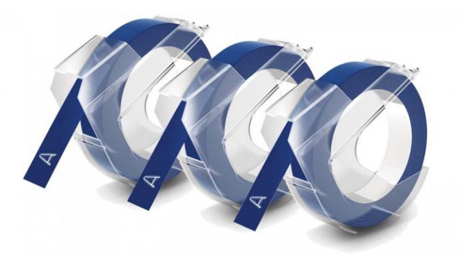 Dymo label printer label 3D 9mmx3m 3pcs, blue (open package)