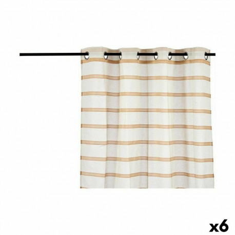 Kardin Triibud Pruun 140 x 0,1 x 260 cm (6 Ühikut)