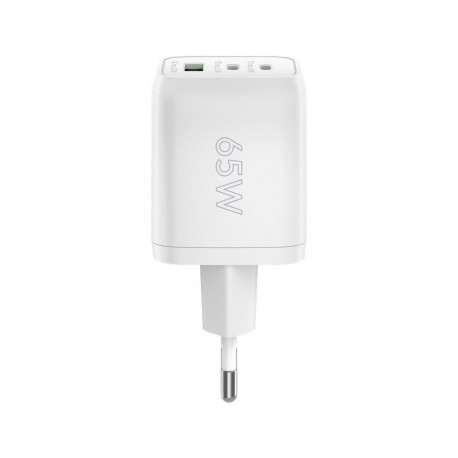 goobay Power and charge adapter 230V 2x USB-C, 1x USB-A PD (Quick charge) 65W, white