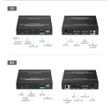 PremiumCord HDMI fiber optic extender 4K@60Hz 4:4:4 up to 40 km, IR, RS232, Audio 3,5mm