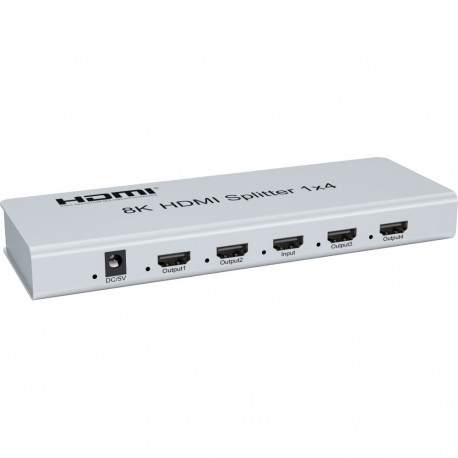 PremiumCord HDMI 2.1 splitter 1-4 Ports,  8K@60Hz, 4K@120Hz, 1080p, HDR, downscaler
