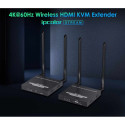 PremiumCord HDMI2.0 KVM Wireless extender 4K@60Hz up to 50m, 5.2GHz