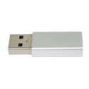 PremiumCord Adaptér USB2.0 A male - USB-C female, silver aluminum case