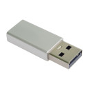 PremiumCord Adaptér USB2.0 A male - USB-C female, silver aluminum case