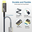 PremiumCord Ultra High Speed HDMI 2.1 Optical Fiber AOC Cable 8K@60Hz, 20m gold
