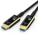 PremiumCord Ultra High Speed HDMI 2.1 Optical Fiber AOC Cable 8K@60Hz, 20m gold