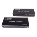 PremiumCord HDMI extender + 2xUSB, 60m, with audio, over cat5e/Cat6