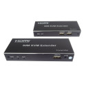 PremiumCord HDMI extender + 2xUSB, 60m, with audio, over cat5e/Cat6