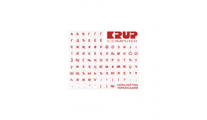 PremiumCord Ukraine keyboard label - red