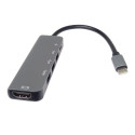 PremiumCord adapter USB-C - HDMI/USB 3.0/2xUSB2.0/PD
