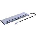PremiumCord USB-C Full Size MST 4K@60Hz Dock Station with Noteebook Stand