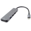 PremiumCord adapter USB-C - HDMI/USB 3.0/2xUSB2.0/PD