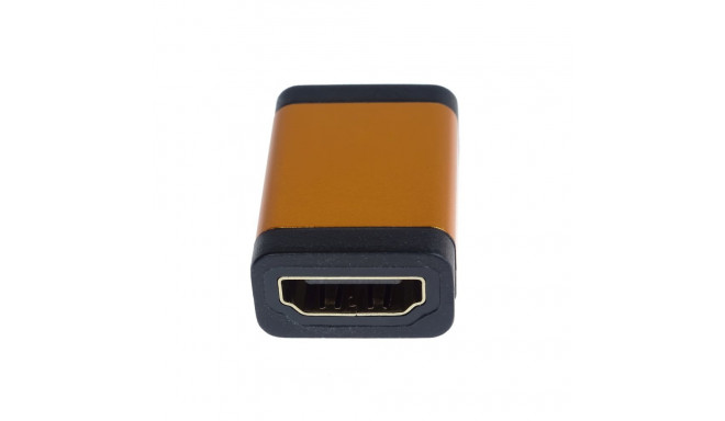 PremiumCord Adapter coupler HDMI A - HDMI A, Female/Female, orange