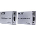 PremiumCord 4K HDMI extender 100m, over Cat5e/Cat6, Irda and Audio outputs